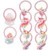 MERRYHAPY 5 Pairs Unicorn Hair Accessories Rubber Bands Hair Ties Tiara Women Hair Ring Elastic Hair Tie Hair Elastics Ponytail Holders Hair Rope Plastic Mermaid Girl Elasticity