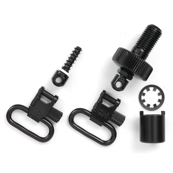 Uncle Mike's unisex adult QD 500 Blued 1' Bolt Set, Clam Mossberg 590 835 Swivel, Black, 1 US