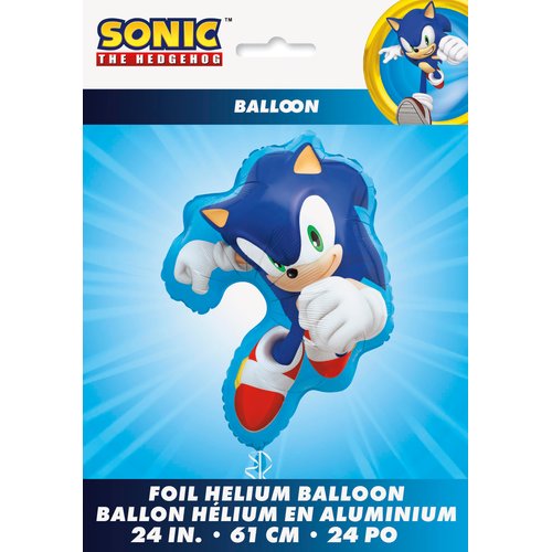 Sonic The Hedgehog Foil Balloons Set of 2 | Multicolor Sonic Balloons with Sticker | Sonic Birthday Party Decorations | Officially Licensed