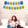 CupaPlay Hanukkah Banner with Candlestick for Party Decorations Party Supplies