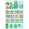 MEADIN 48 Pack Prefilled Easter Eggs with Toys Inside Pop Keychain