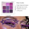 Yeweian Purple Glitter Matte Eyeshadow Palette, 9 Colors Shimmer High Pigmented Eyeshadow Powder, Dream Purple Eye Shadow Palette Makeup,Waterproof Blendable Colorful Eyeshadow Palette for Girl Women