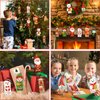YSURE 24 PCS Christmas Crafts for Kids Ages 4-8 with Bookmark Christmas Stickers Making Foam with Snowman Kit Penguin DIY Christmas Ornaments Kits for Decorations Winter Tree Favors Patry Supplies