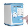LIKE Toy Piggy Bank Safe Box Fingerprint ATM Bank ATM Machine Money Coin Savings Bank for Kids Blue