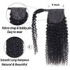 seelaak Kinky Curly Ponytail Extension with Wrap Around 10A Brazilian Ponytail Human Hair 3C Afro Curly Ponytail Clip in Human Hair Extensions Curly Ponytail 18Inch
