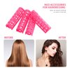 24 Pieces Hair Roller, Small Size Plastic Hair Rollers Hair Curlers with Steel Pintail Comb for Short Hair Long Hair Hairdressing Styling Tools (0.59 x 2.28 Inch, Pink)