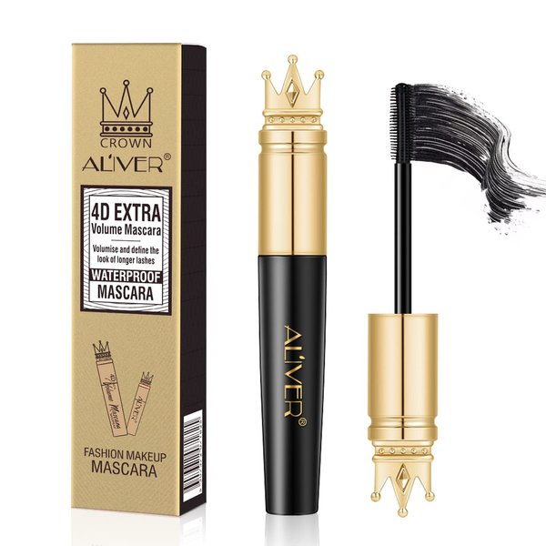 4D Silk Fiber Lash Mascara - Waterproof & Long-Lasting Natural Liquid Eyelash Mascara (1PC-Crown)