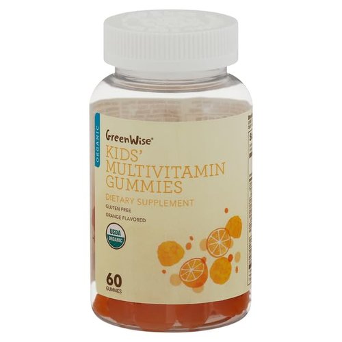 Green-Wise Organic Kids' Multivitamin, Orange Flavored - 60 Gummies