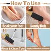 4 PCS Pumice Stone Foot File, Foot File Callus Remover Foot Scrubber, Ergonomic Non-Slip Wooden Handle, for Cracked Heels, Dead Skin, Callus Removal (Black and White)