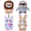 My OLi 5" Plush Toys Set Stuffed Animals Bundle of Fairy Tale Animal Toys Unicorn,Lion,Rabbit and Sloth Stuffed Animals Pack of 4 for Babies Kids Girls Boys