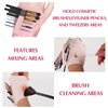 SAMIQU Makeup Palette Silicone Wristband - Mixing Palette Tray Makeup Brush Holder for Cosmetic Brushes Eyeshadow Eyeliner - Beauty Tool for Makeup Artists Beauty Salons (Pink)
