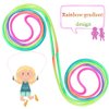 10 pcs Rainbow Jump Rope Set Durable Nylon Skipping Ropes,Safty Vibrant Jumping Ropes for Girls or Boys Physical Education Skipping Rope(7.2 Feet)