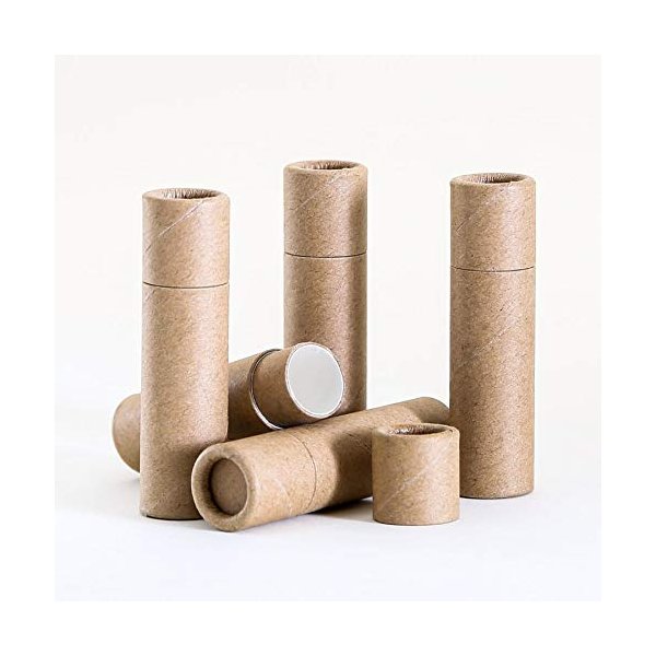 6 mL Kraft Paperboard Lip Balm/Salve/Cosmetic/Lotion Tubes x25