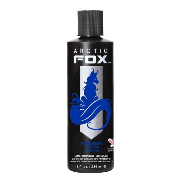 ARCTIC FOX Vegan and Cruelty-Free Semi-Permanent Hair Color Dye (8 Fl Oz, POSEIDON)