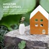 SEWACC 2Pcs Miniature Ceramic Vase Dollhouse Mini Vase Model Furniture DIY Doll House Vase Micro Landscape Fairy Garden Decoration ( White )