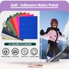 Azobur Nylon Repair Patches Self Adhesive Vinyl Outdoor Camping Gear Repair Kit,Waterproof Fabric Repair Patches for Down Jacket, Tent, Sleeping Bag (13 Pieces）