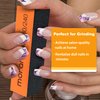 Morary 12-Pack Nail Buffer for Natural Nails 100/180/240 Grit 3 Sided (Orange Black)