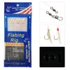 Fishing Bait Rigs Set,12 Packs Surf Fishing Rigs Saltwater Fishing Lure Rigs with Real Fish Skin Sharp Hooks Glow Beads Freshwater Saltwater Bait Rigs Size 4 6 8