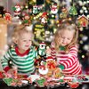 Pasimy 36 Pcs Christmas Craft Kits for Kids Make Your Own Xmas Ornament Kit with Craft Stickers DIY Gingerbread House Reindeer Santa Snowman Elf Art Craft Projects for Holiday Home Classr Party Favor