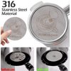 54mm Espresso Dosing Funnel & 53.5mm Puck Screen,PUSEE Coffee Dosing Ring Aluminum Metal,Reusable 1.7mm Thickness 150μm Espresso Puck Screen 316 Stainless Steel Fits 54mm Portafilter