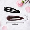 Cptots Metal Snap Hair Clips Water Drop No Slip Hair Barrettes for Women Small Hair Clips For Thick And Thin Fine Hair,Black Brown Beige,1.97 x 0.5 Inches,20 PCS