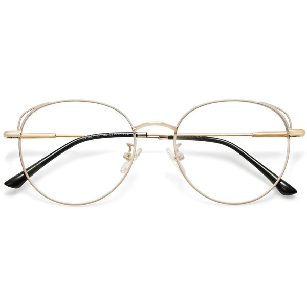SOJOS Cat Eye Blue Light Blocking Glasses for Woman Hipster Metal Frame Womens Eyeglasses She Young SJ5027, Beige Frame/Anti-Blue Light Lens