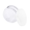 AKOAK Capacity 30 ml(1 oz) Empty Reusable Plastic Loose Powder Compact Container DIY Makeup Powder Case with Sifter and Lined Screw Lid,White Lid,Pack of 4