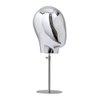 21 Inch Adjustable Mannequin Head Wig Making Head Metal Head Wig Hat Glasses Display with Detachable Stand Vintage Style Holder (Silver)