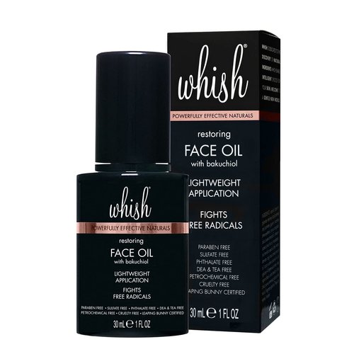 Whish Face Oil with Bakuchiol - Body & Face Moisturizer for Women & Men - Natural Retinol Alternative - Skin Care & After Shower Body Oil - For All Skin Types - Unscented - 1 oz