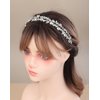 Sither Bridal Crystal Headband for Wedding Women Silver Boho Hair Band Headpiece for Prom Halloween Party Hair Accessories Gift