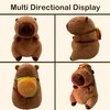 Tanha Capybara Plush Toy, Capybara Stuffed Animals, Soft Capybara Stuffed Toy, Cute Capybara Plush, Capybara Gifts - with Hamburger Backpack, 45cm / 18inch