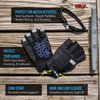 MRX BOXING & FITNESS SAILING GLOVES STICKY Palm Gripy Glove Yachting Kayak Dinghy Fishing Short Finger Multi Colors (Black/Blue, XL)