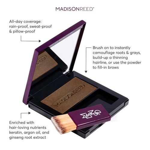 Madison Reed Root Touch Up Powder, Sabbia - Light Golden Brown, Instantly Covers Roots & Grays, Fills In Thinning Hairlines, All-Day Coverage, 0.13 Oz (60 uses)