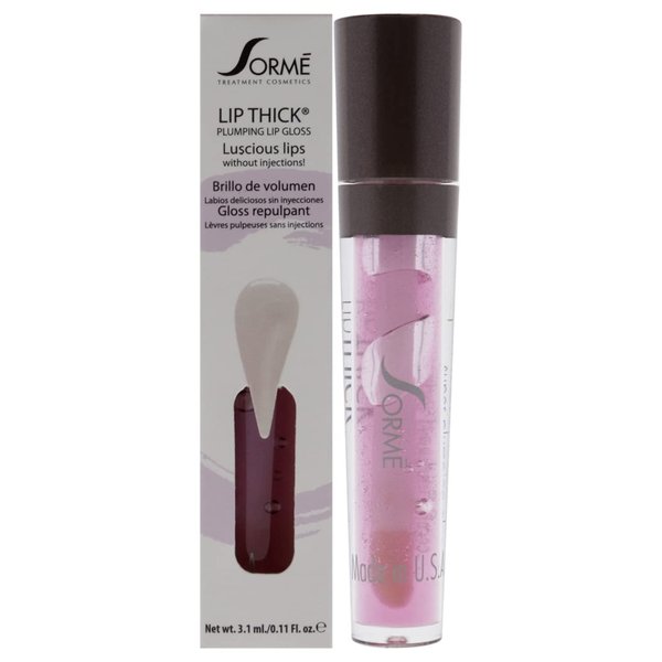 Sorme Cosmetics LipThick Plumping Gloss in Clear | Hydrating Plumping Lip Gloss Enriched with Vitamins and Botanicals | Lip Plumping Gloss with Maxi-Lip Peptides | Cruelty-Free Lip Makeup