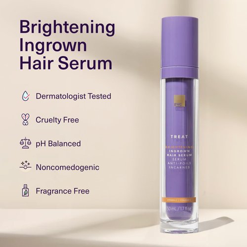 EUROPEAN WAX CENTER Brightening Ingrown Hair Serum - Bikini & Body Razor Bump & Ingrown Hair Treatment with Vitamin C & Azelaic Acid - Exfoliating & Dark Spot Corrector for After Wax Skin Care