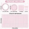 98 Pieces Pink Gingham Party Supplies for 24 Guests Pink and White Checkered Tableware Set Pink Plaid Plates Napkins Tablecloth Party Decorations for Birthday Barbecue Picnic Dinner Party Favors