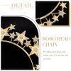 Fashey Halo Crown Headband Rhinestone Star Crown Headbands Goddess Halo Crown Costume Boho Bridal Wedding Headpiece Hair Accessories for Women and Girls (Gold)