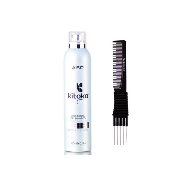 yper Affinage Asp Luxury Kitoko Arte Style Extend Dry Shampoo (10.2 oz) with Teasing Comb Pack 1