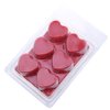 MILIVIXAY Wax Melt Containers-6 Cavity Clear Empty Plastic Wax Melt Molds-25 Packs Heart Shape Clamshells for Tarts Wax Melts.