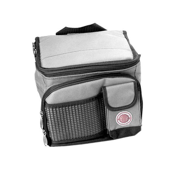 Transworld Durable Deluxe Insulated Lunch Cooler Bag with Shoulder Strap, (9" x 7" x 8", Gray)
