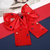 4th of July Accessories Hair Bows for Women Silky Satin Red Hair Bows American Flag Star Bows Patriotic Hair Ribbon Bow Clips USA Fourth Of July Hair Accessories Outfits Gifts Party Favors (Red)