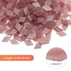 MECCANIXITY 200g Mosaic Tiles Rhombus Shape Glass Mosaic Tiles Stained Mosaic Glass Pieces for Home Decoration Art Crafts DIY Projects Light Purple