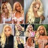 613 Bundles Blonde Body Wave Human Hair Bundles Brazilian 613 Body Wave Bundles Human Hair Weave 3 Bundles 12 14 16 Inch Unprocessed Virgin Hair Blonde Bundles Hair Extensions