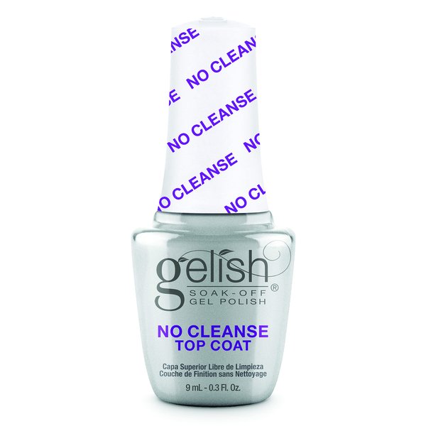 Gelish Mini No Cleanse Gel Nail Top Coat, Nail Gel Top Coat, Top Coat For Gel Nails, 0.3 ounce