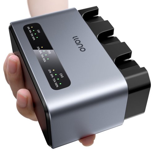 llano 3-Pack EN-EL15C Batteries and 30W Fast Charger for Nikon Z8, Z7II, Z5II, ZF, Z6III, D850, Z7, Z6II, Z6, D7500, D750, D7200, Heat Dissipation Aluminum Alloy Body, 2.8H Full Charged, LED Display