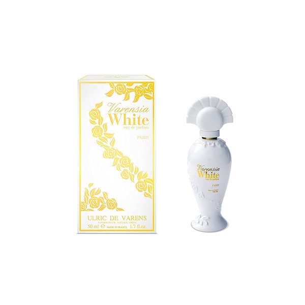 Ulric De Varens Varensia White Eau De Parfum for Women- Creamy, Feminine, Delicious Scent - Notes of Peach, Apple, & Vanilla- Floral & Sweet- 1.7 Fl Oz