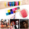 immetee Scar Wax SFX Makeup Kit, Face & Body Paint, Christmas Halloween Makeup Kit, Fake Blood, Painting Brushes, Spatula, Stipple Sponge, Stage Theatrical Party Cosplay, Carnival