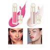 KWOLYKIM 2 Colors Liquid Blush and Highlighter, Dewy Cheek Tint Silky Smooth Cream Blush, Multi-Use Shimmer Luminizers Body Glitter Pearl White Highlighters stick Makeup