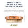 Kent MC4 Finest Men's Grooming Brush - Natural Boar Bristle Facial Brush for Beard, Hair, and Scalp Care with Exfoliating Royalty Beard Straightener