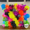 12 Pcs Black White Checkered Balloons 18 Inch, Big Black White Round Checkered Balloons Mylar Foil Checkered Balloons for Race Car Themed Birthday Party Decorations Supplies
